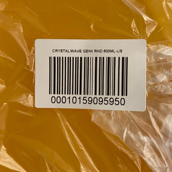 New Tupperware CrystalWave Plus Round Container Yellow 600mL - Picture 2 of 4